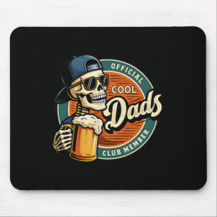 Official Member Cool Dads Club Skeleton Funny Fath Mouse Pad