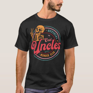Official Member Cool Uncles Club Skeleton Father'S T-Shirt