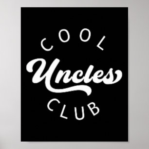 Official Member Cool Uncles Club Vintage Shirt Fat Poster