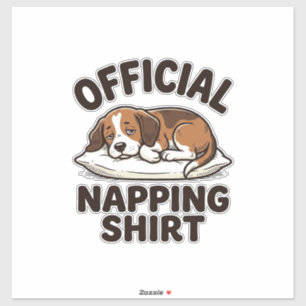 Official Napping Shirt Sleepy Dog Vintage Design_1
