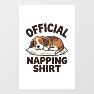 Official Napping Shirt Sleepy Dog Vintage Design_1