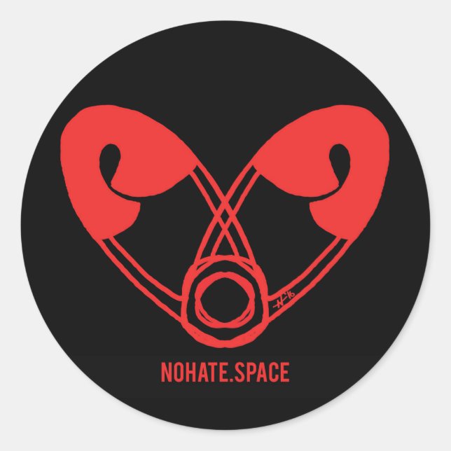 Official No Hate Space Stickers (Front)