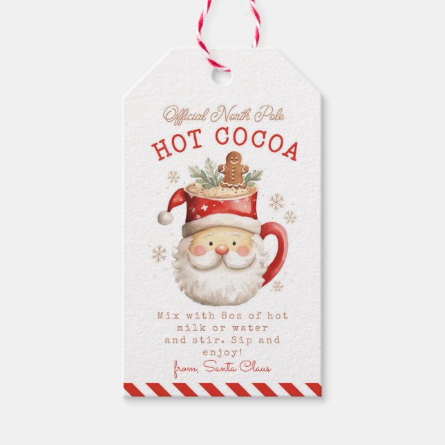 Official North Pole Hot Cocoa Gift Tag (Front)