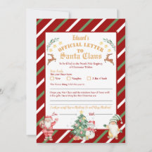 Official North Pole Letter To Santa 5x7inch