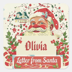 Official North Pole Mail Sticker   Santa Delivery