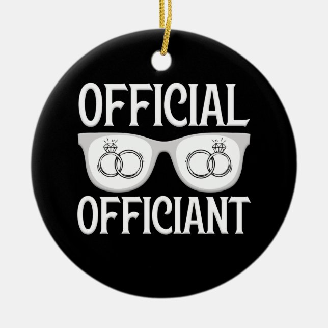 Official Officiant Wedding Officiant Proposal Ceramic Tree Decoration (Front)