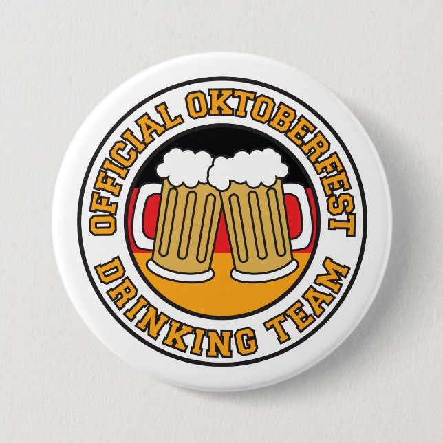 Official Oktoberfest Drinking Team Button (Front)