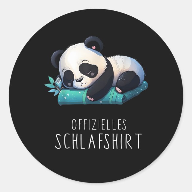 Official Otter Sleep Panda Classic Round Sticker (Front)