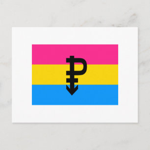 OFFICIAL PANSEXUAL PRIDE FLAG POSTCARD