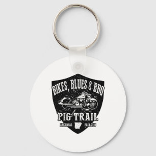 Official Pig Trail Bikes Blues Bbq Motorcycle Key Ring