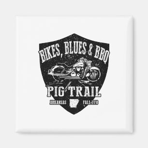 Official Pig Trail Bikes Blues Bbq Motorcycle Magnet