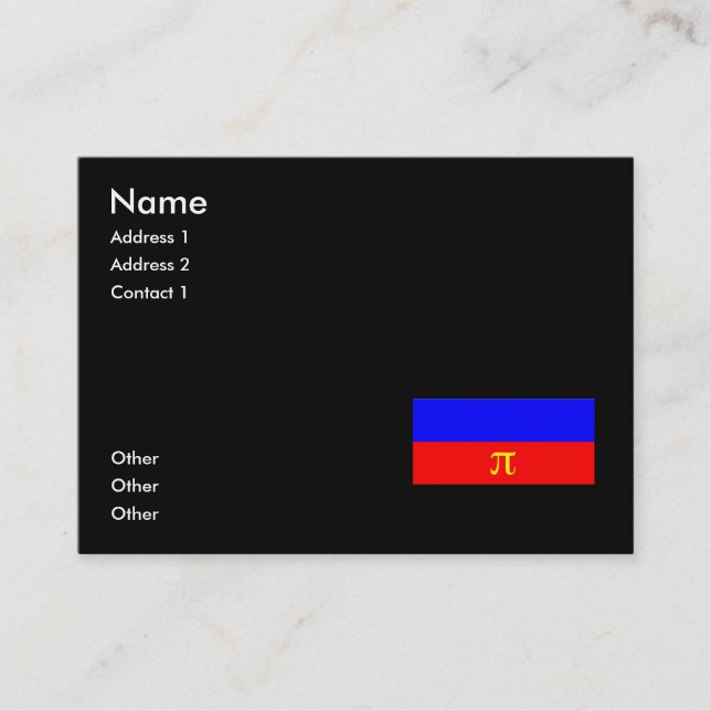 OFFICIAL POLYAMORY PRIDE FLAG -.png Business Card (Front)