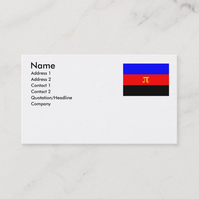 OFFICIAL POLYAMORY PRIDE FLAG -.png Business Card (Front)