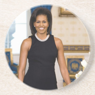 Official Portrait of First Lady Michelle Obama Coaster