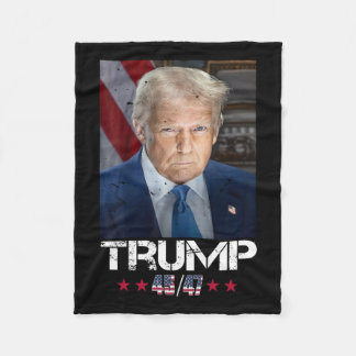 Official Portrait Of Trump 4547 Inauguration Day  Fleece Blanket
