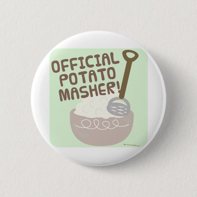 Official Potato Masher 6 Cm Round Badge (Front)
