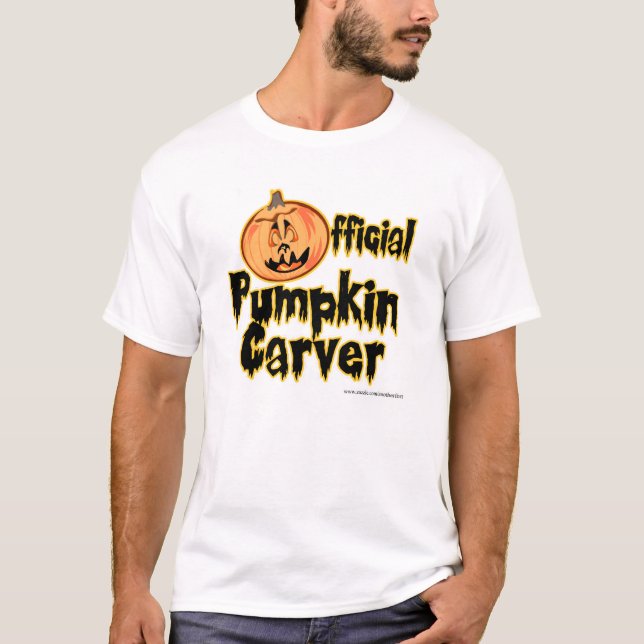 Official Pumpkin Carver Halloween Slogan T-Shirt (Front)