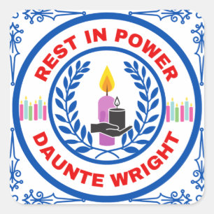 Official Rest in Power Daunte Wright Collection 1  Square Sticker