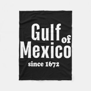 Official Retro Gulf Of Mexico Since 1672 Vintage  Fleece Blanket