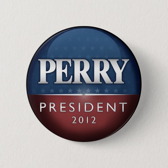 Official Rick Perry 2012 6 Cm Round Badge (Front)