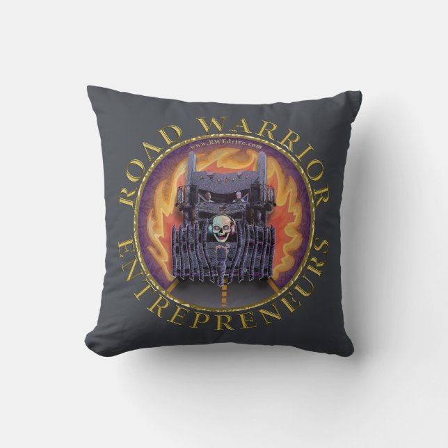 Official Road Warrior Entrepreneurs Logo Cushion (Front)