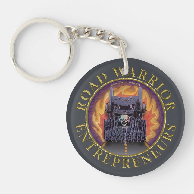 Official Road Warrior Entrepreneurs Logo Key Ring (Front)