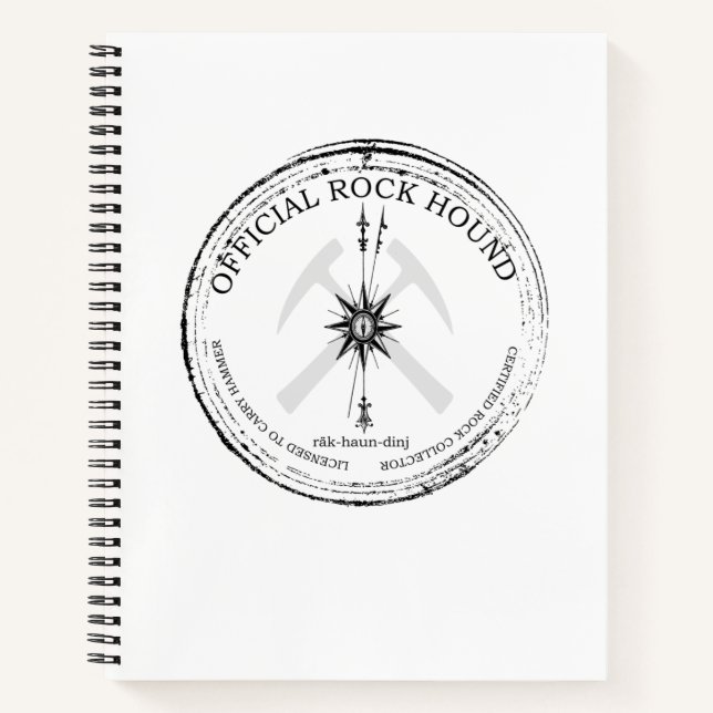 Official Rockhound: Certified Rock Collector Notebook (Front)