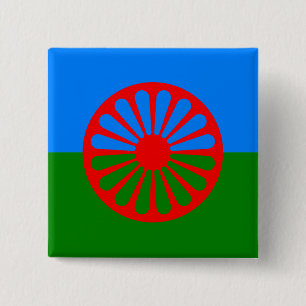 Official Romany gypsy flag 15 Cm Square Badge