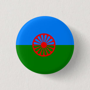 Official Romany gypsy flag 3 Cm Round Badge