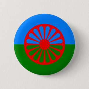 Official Romany gypsy flag 6 Cm Round Badge