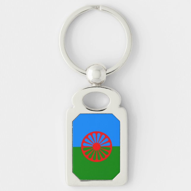 Official Romany gypsy flag Keychain (Front)