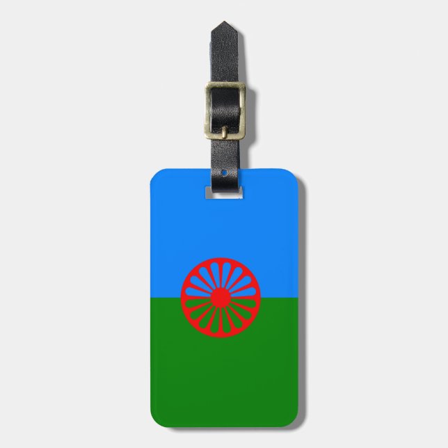 Official Romany gypsy flag Luggage Tag (Front Vertical)