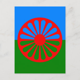 Official Romany gypsy flag Postcard