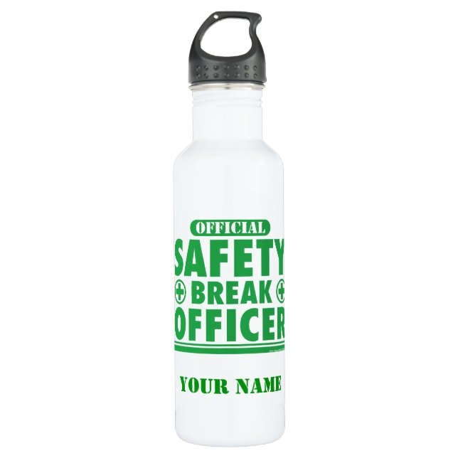 Official Safety Break Personalised 710 Ml Water Bottle (Front)