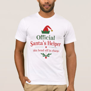 Official Santa's Helper Head Elf T-Shirt