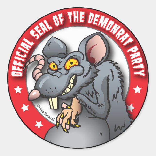 OFFICIAL SEAL of The DEMON-RAT PARTY Evil Rodent (Front)