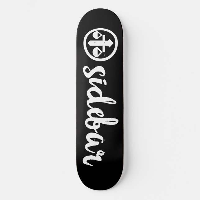 Official Sidebar Skateboard Logo Deck (Front)