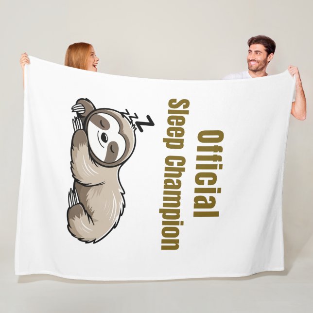 Official Sleep Champion Sloth Blanket – Funny Lazy (In Situ)