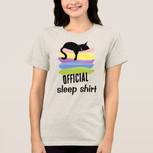 Official Sleep Shirt Cat T-Shirt   Funny Sleep Mod