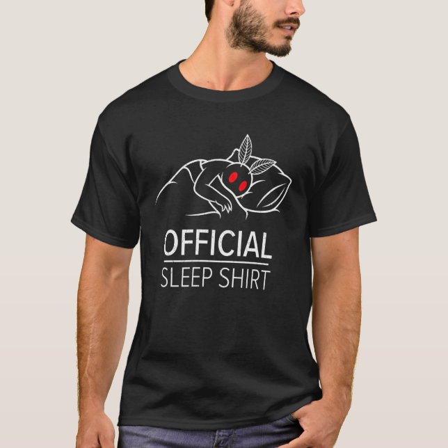 Official Sleep Shirt Cute Mothman Cryptid Bedtime  (Front)