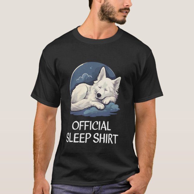 Official Sleep Shirt White German Shepherd Nightsh (Front)