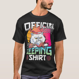 Official Sleeping Cat Design T-Shirt
