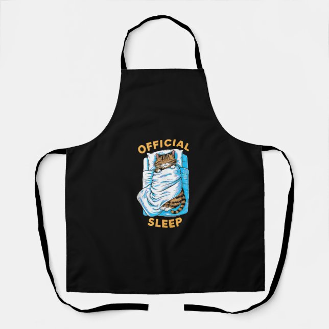 Official Sleeping Shirt cute Funny Ragdoll Cat Nap Apron (Front)