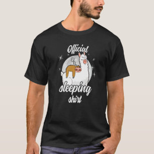 official sleeping shirt llama and sloth nap sleep