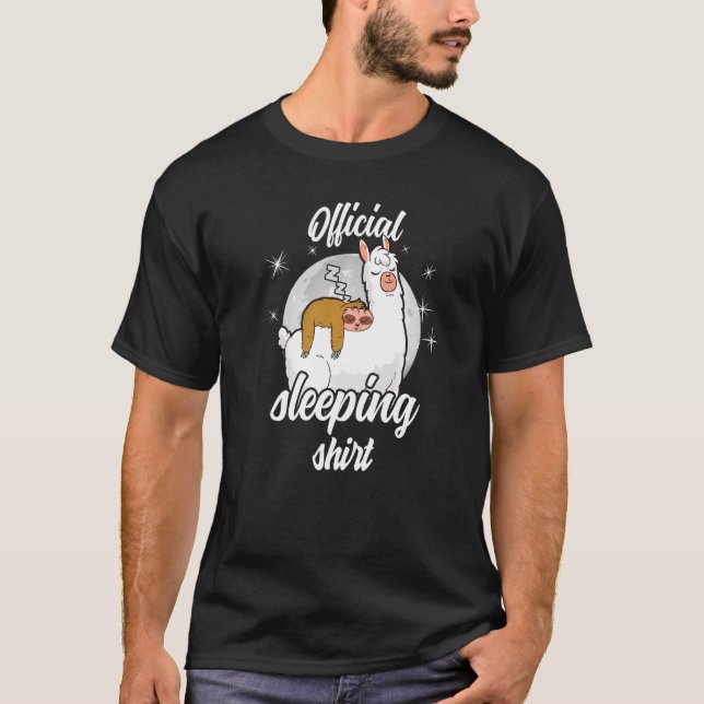 official sleeping shirt llama and sloth nap sleep  (Front)
