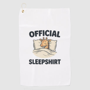 Official Sleepshirt Giraffe Funny Sleep Shirt Desi Golf Towel