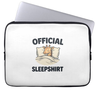 Official Sleepshirt Giraffe Funny Sleep Shirt Desi Laptop Sleeve
