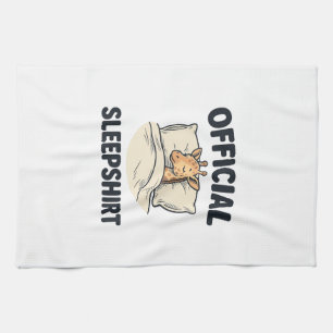 Official Sleepshirt Giraffe Funny Sleep Shirt Desi Tea Towel