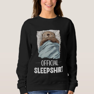 Official Sleepshirt Sleeping Sea Otter Animal Love Sweatshirt
