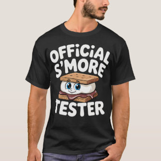 Official S'Mores Tester Camping Marshmallow Campfi T-Shirt